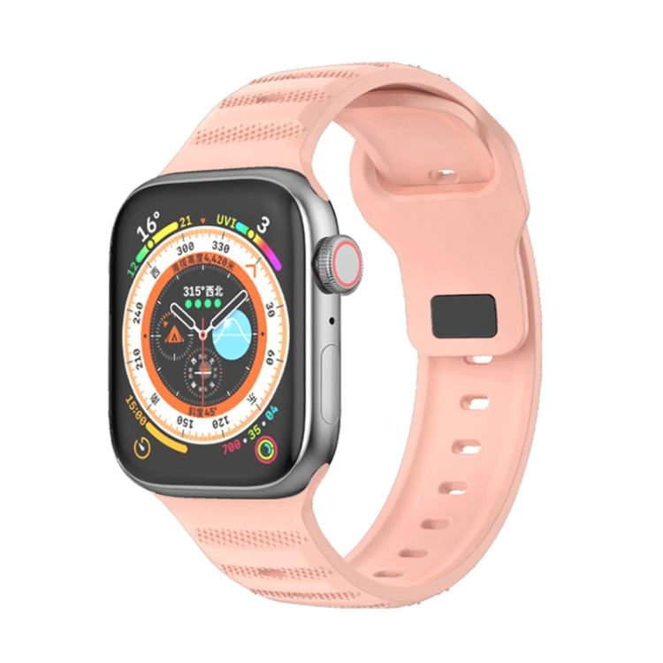 For Apple Watch 4 40mm Dot Texture Fluororubber Watch Band(Nebula Pink) - Watch Bands by PMC TechLife | Online Shopping South Africa | PMC TechLife