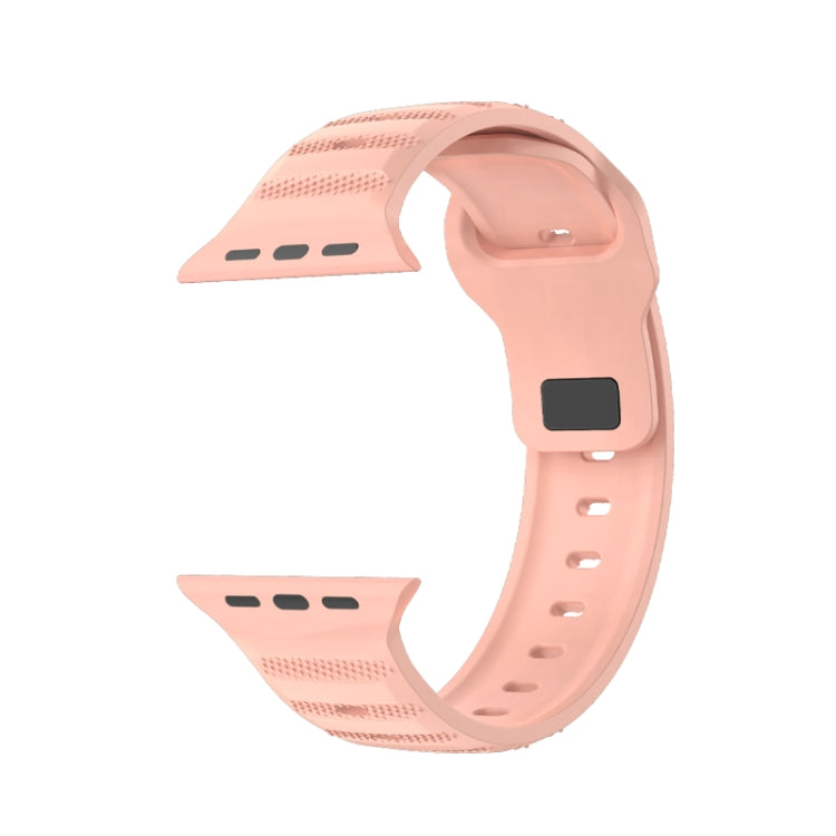 For Apple Watch 2 38mm Dot Texture Fluororubber Watch Band(Nebula Pink) - Watch Bands by PMC TechLife | Online Shopping South Africa | PMC TechLife