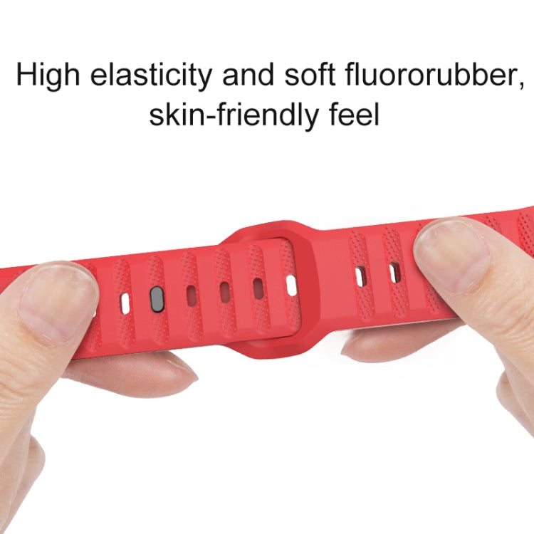 For Apple Watch 6 40mm Dot Texture Fluororubber Watch Band(Nebula Pink) - Watch Bands by PMC TechLife | Online Shopping South Africa | PMC TechLife