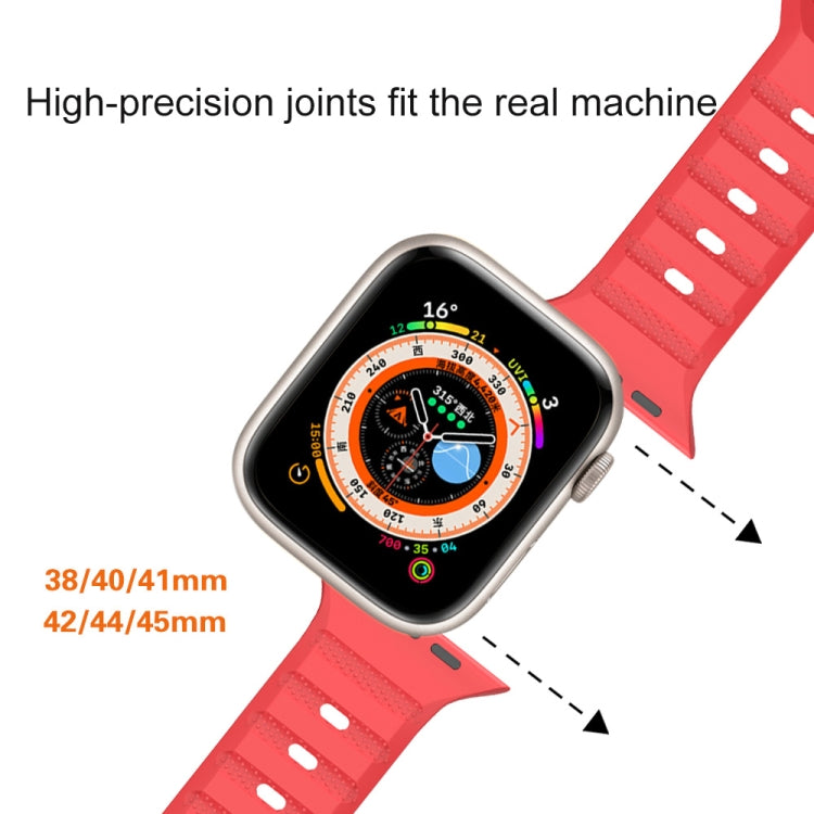 For Apple Watch SE 2022 44mm Dot Texture Fluororubber Watch Band(Midnight Blue) - Watch Bands by PMC TechLife | Online Shopping South Africa | PMC TechLife