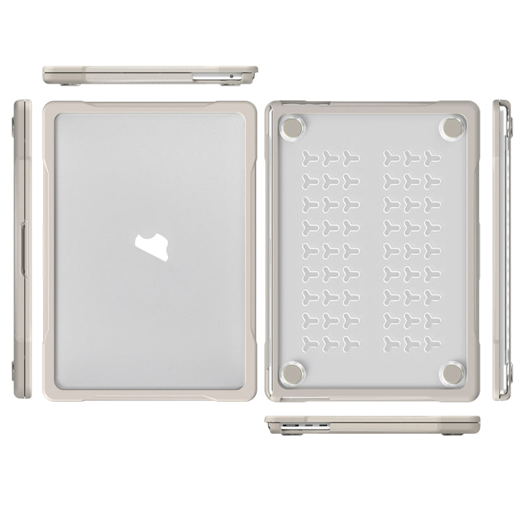 For MacBook Air 13.6 inch A2681 2022 Translucent Laptop Protective Case(Khaki) - MacBook Air Cases by PMC Jewellery | Online Shopping South Africa | PMC Jewellery