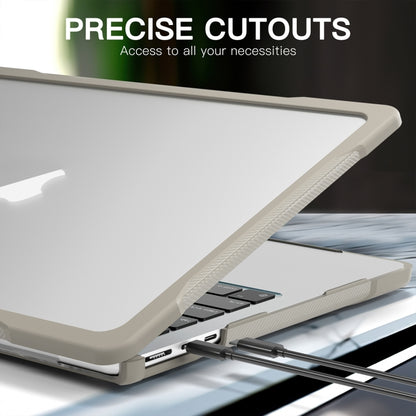 For MacBook Air 13.6 inch A2681 2022 Translucent Laptop Protective Case(Khaki) - MacBook Air Cases by PMC Jewellery | Online Shopping South Africa | PMC Jewellery