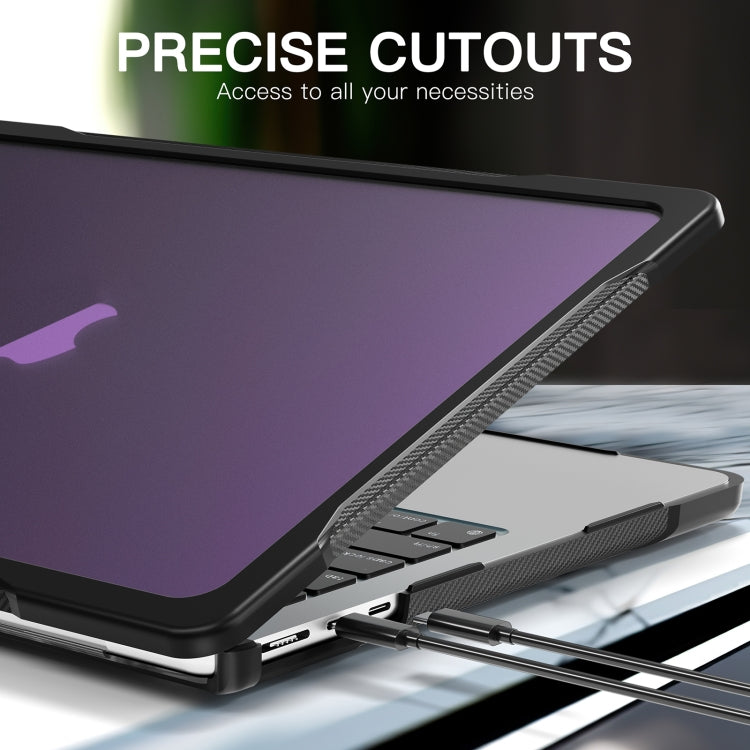 For MacBook Air 13.6 inch A2681 2022 Translucent Laptop Protective Case(Purple) - MacBook Air Cases by PMC Jewellery | Online Shopping South Africa | PMC Jewellery