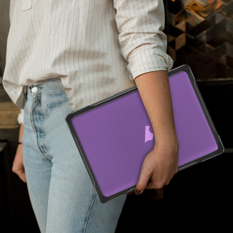 For MacBook Air 13.6 inch A2681 2022 Translucent Laptop Protective Case(Purple) - MacBook Air Cases by PMC Jewellery | Online Shopping South Africa | PMC Jewellery