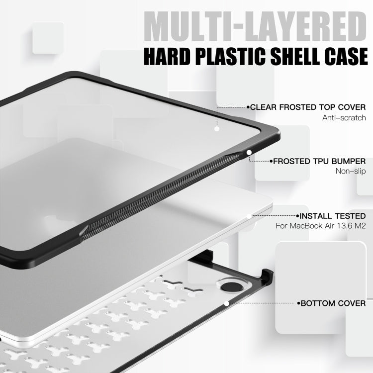 For MacBook Air 13.6 inch A2681 2022 Translucent Laptop Protective Case(Transparent) - MacBook Air Cases by PMC Jewellery | Online Shopping South Africa | PMC Jewellery