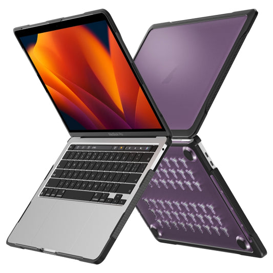 For MacBook Pro 13.3 inch A2338 Translucent Laptop Protective Case(Transparent Purple) - MacBook Pro Cases by PMC Jewellery | Online Shopping South Africa | PMC Jewellery