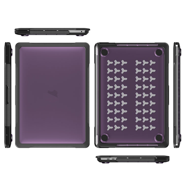 For MacBook Pro 13.3 inch A2338 Translucent Laptop Protective Case(Transparent Purple) - MacBook Pro Cases by PMC Jewellery | Online Shopping South Africa | PMC Jewellery