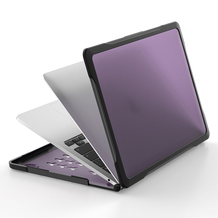 For MacBook Pro 13.3 inch A2338 Translucent Laptop Protective Case(Transparent Purple) - MacBook Pro Cases by PMC Jewellery | Online Shopping South Africa | PMC Jewellery