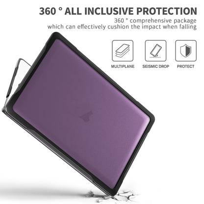 For MacBook Pro 13.3 inch A2338 Translucent Laptop Protective Case(Transparent Purple) - MacBook Pro Cases by PMC Jewellery | Online Shopping South Africa | PMC Jewellery