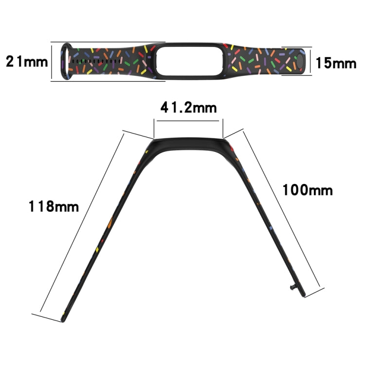 For OPPO Band Sports Rainbow Dots Silicone Watch Band(White) -  by PMC TechLife | Online Shopping South Africa | PMC TechLife