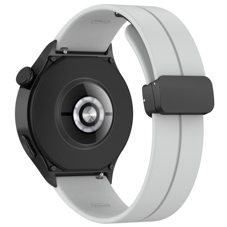 For Huawei Watch 4 / Watch 4 Pro Folding Buckle Silicone Watch Band(Light Grey) - Watch Bands by PMC TechLife | Online Shopping South Africa | PMC TechLife