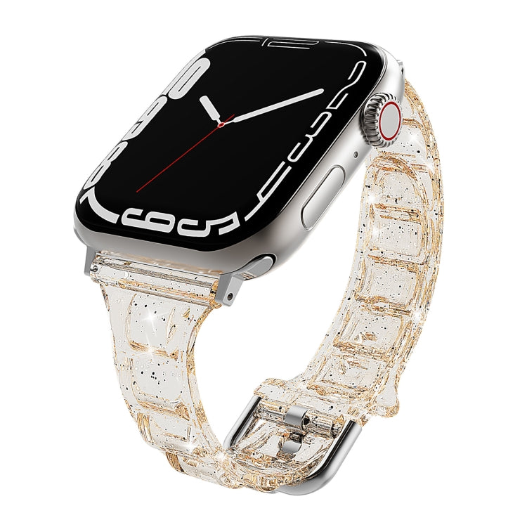 For Apple Watch 2 38mm Cube Airbag Clear TPU Watch Band(Gold) - Watch Bands by PMC TechLife | Online Shopping South Africa | PMC TechLife