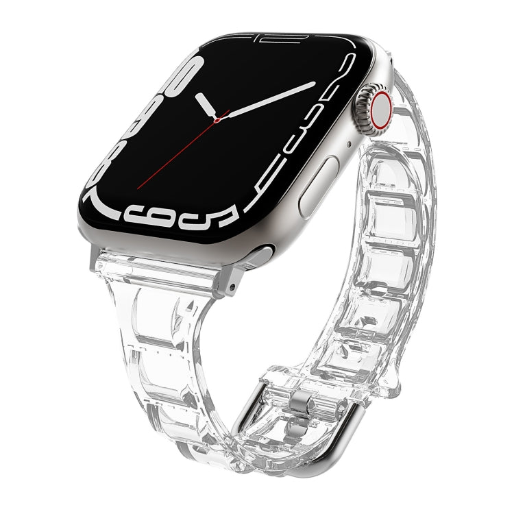 For Apple Watch 2 38mm Cube Airbag Clear TPU Watch Band(Transparent) - Watch Bands by PMC Jewellery | Online Shopping South Africa | PMC Jewellery