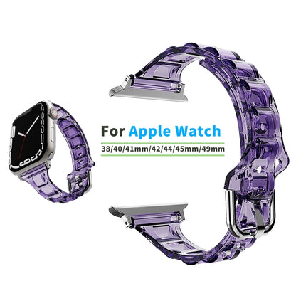 For Apple Watch 5 40mm Cube Airbag Clear TPU Watch Band(Blue) - Watch Bands by PMC Jewellery | Online Shopping South Africa | PMC Jewellery