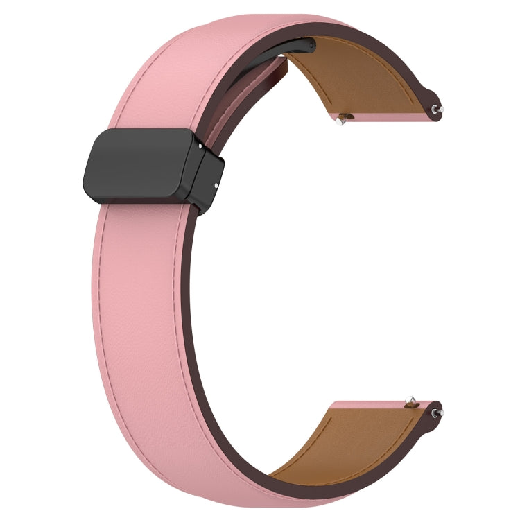 For Huawei Watch 4 / Watch 4 Pro Folding Buckle Genuine Leather Watch Band(Pink) - Watch Bands by PMC Jewellery | Online Shopping South Africa | PMC Jewellery