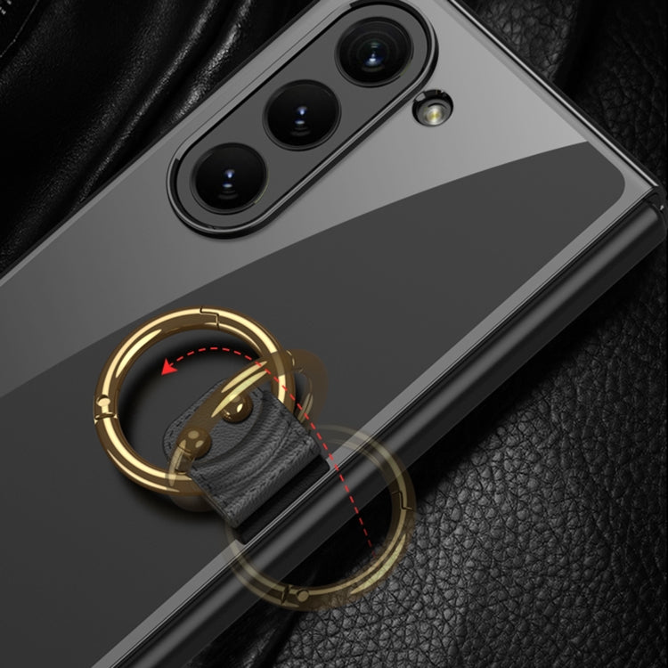 For Samsung Galaxy Z Fold5 GKK Electroplating Phone Case with Ring(Transparent) - free shipping - PMC TechLife - Order now!