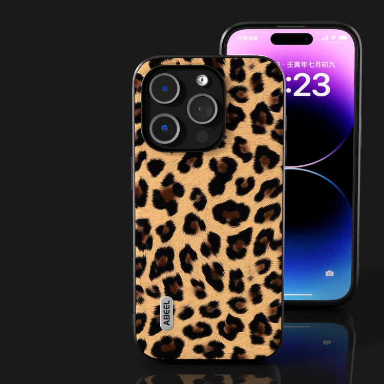 For iPhone 15 Pro ABEEL Black Edge Leopard Phone Case(Leopard Print) - free shipping - PMC TechLife - Order now!