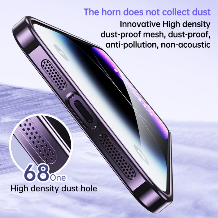 For iPhone 11 SULADA Electroplated Transparent Glittery TPU Phone Case(Black) - iPhone 11 Cases by SULADA | Online Shopping South Africa | PMC TechLife | Buy Now Pay Later Mobicred