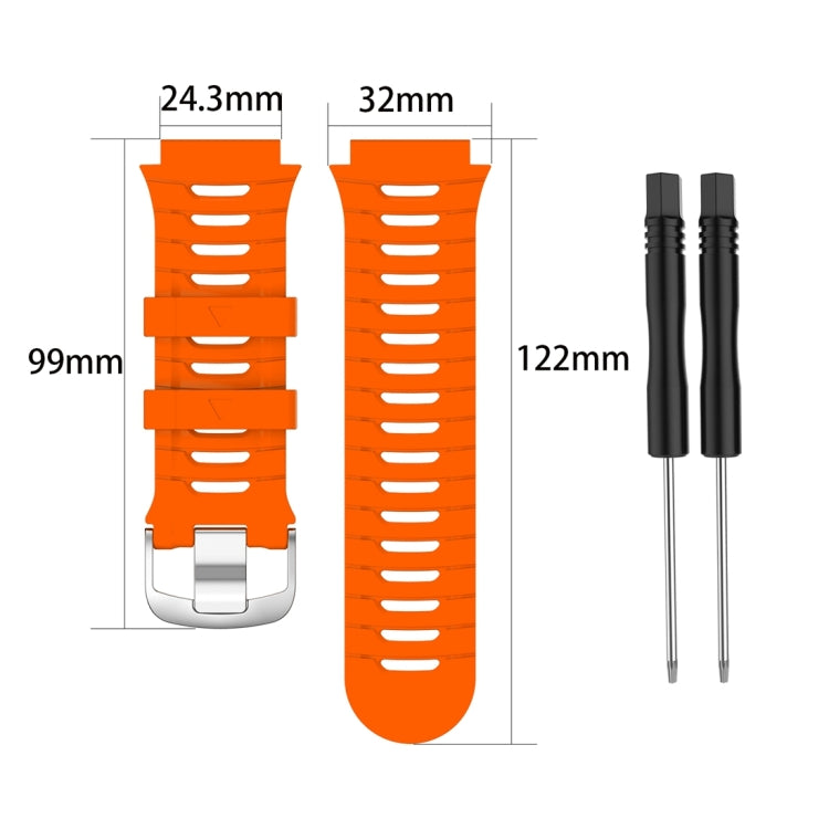 Compatible with Garmin Compatible witherunner 920XT Solid Color Silicone Replacement Watch Band(Orange) - free shipping - PMC TechLife - Order now!