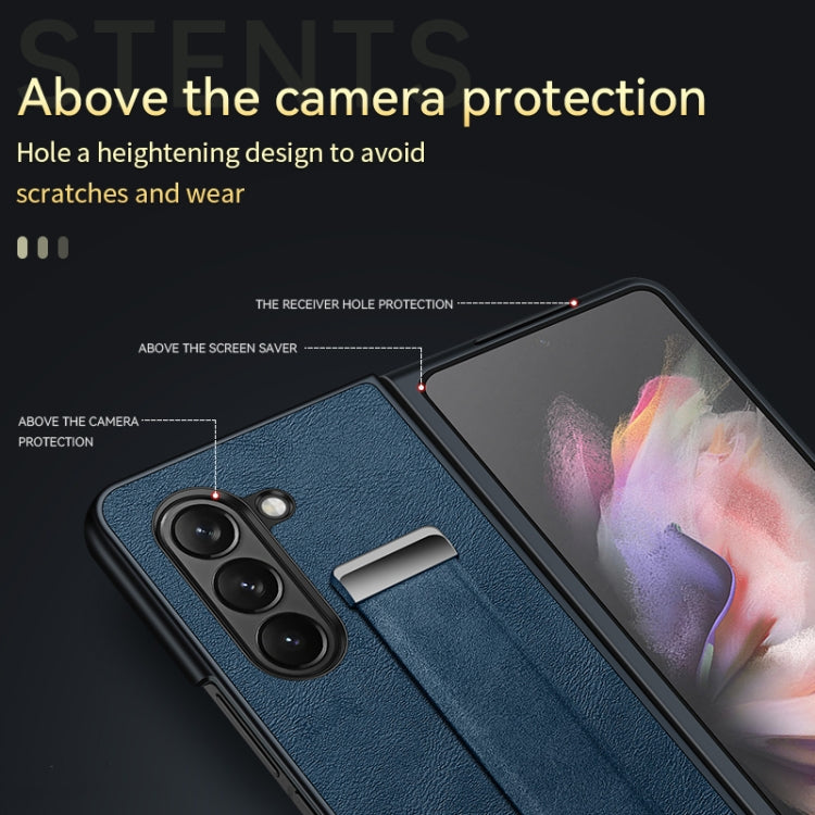 For Samsung Galaxy Z Fold5 SULADA PC + Leather Texture Skin Feel Shockproof Phone Case(Green) - free shipping - PMC TechLife - Order now!