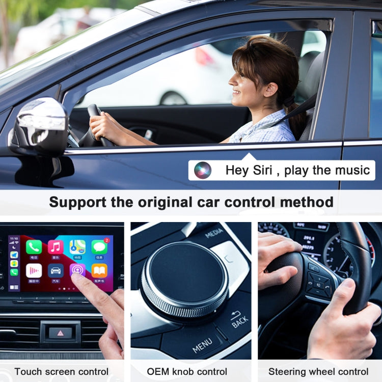 USB + USB-C / Type-C Wired to Wireless Carplay Adapter for iPhone(Black) - free shipping - PMC TechLife - Order now!