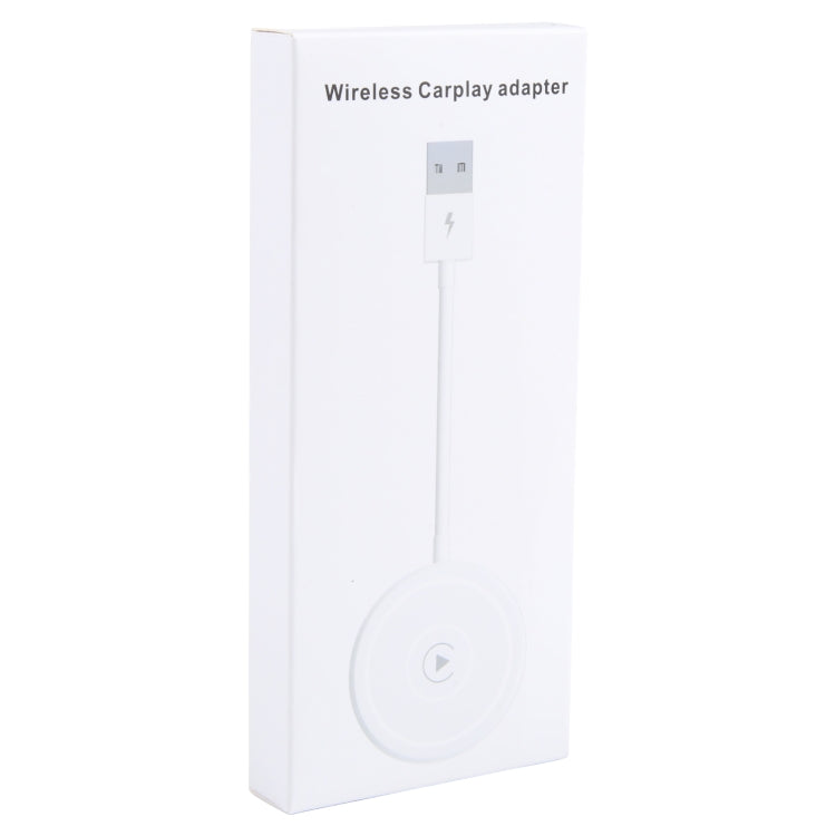 USB + USB-C / Type-C Wired to Wireless Carplay Adapter for iPhone(White) - Bluetooth Adapters by PMC Jewellery | Online Shopping South Africa | PMC Jewellery | Buy Now Pay Later Mobicred