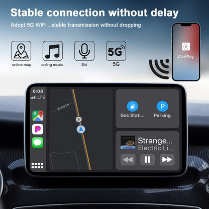 USB + USB-C / Type-C Wired to Wireless Carplay Adapter for iPhone(White) - Bluetooth Adapters by PMC Jewellery | Online Shopping South Africa | PMC Jewellery | Buy Now Pay Later Mobicred