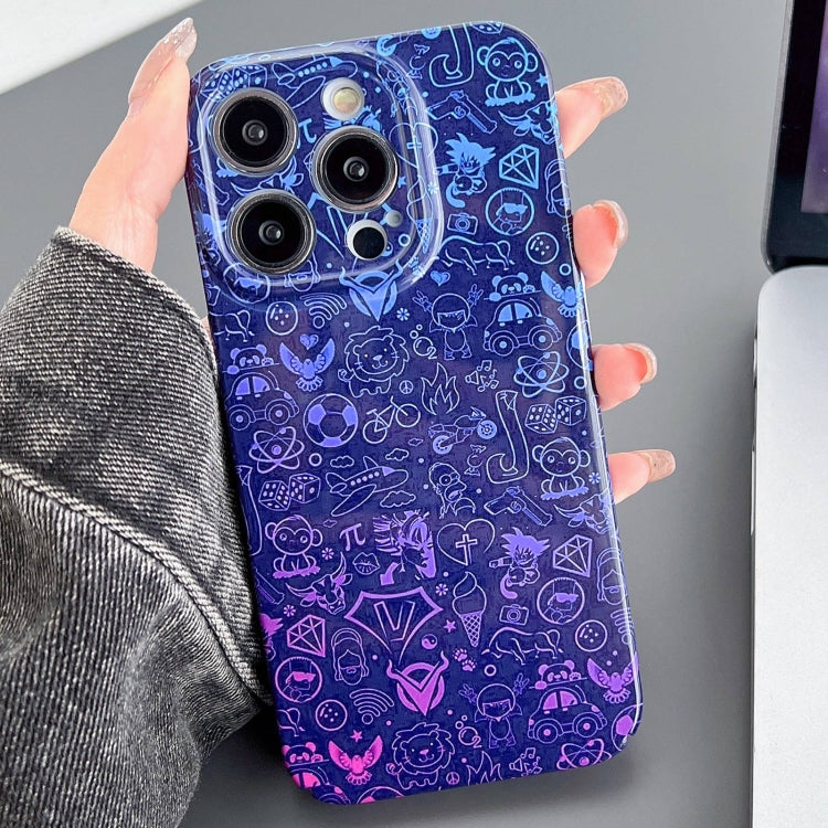 For iPhone 13 Pro Painted Pattern Precise Hole PC Phone Case(Red Blue Graffiti) - iPhone 13 Pro Cases by PMC TechLife | Online Shopping South Africa | PMC TechLife