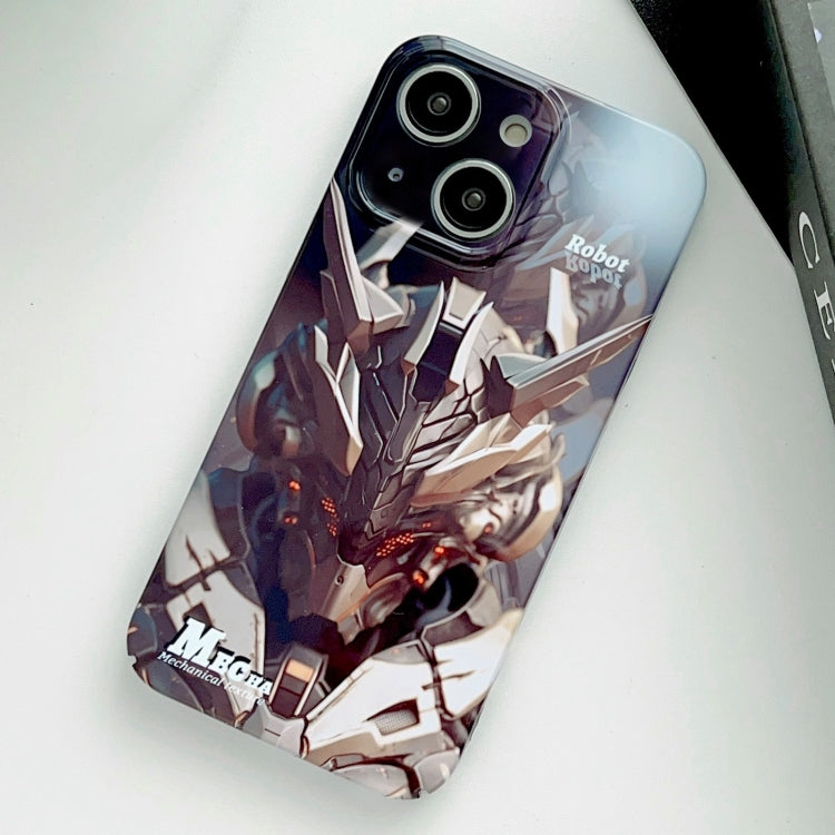 For iPhone 13 Painted Pattern Precise Hole PC Phone Case(Golden Robot) - iPhone 13 Cases by PMC TechLife | Online Shopping South Africa | PMC TechLife