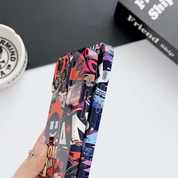 For iPhone 14 Plus Painted Pattern Precise Hole PC Phone Case(Working Comics) - iPhone 14 Plus Cases by PMC Jewellery | Online Shopping South Africa | PMC Jewellery