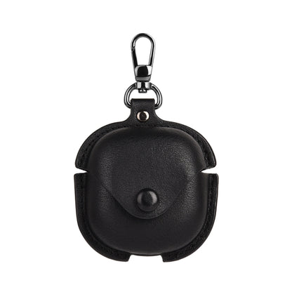 For Samsung Galaxy Buds Live / Pro Leather TWS Earphone Protective Case with Hook(Black) - Samsung Earphone Case by PMC Jewellery | Online Shopping South Africa | PMC Jewellery