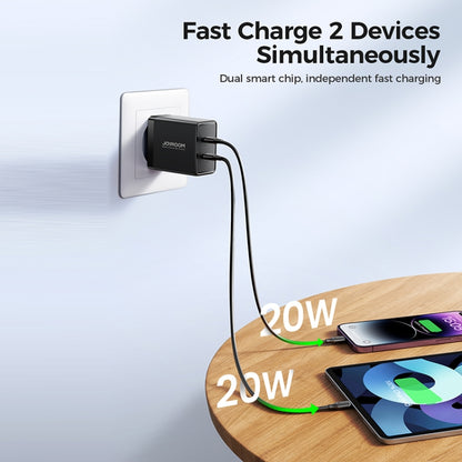 JOYROOM TCF09 40W Dual USB-C / Type-C 2PD Mini Intelligent Fast Charger(EU Plug) - USB Charger by JOYROOM | Online Shopping South Africa | PMC Jewellery