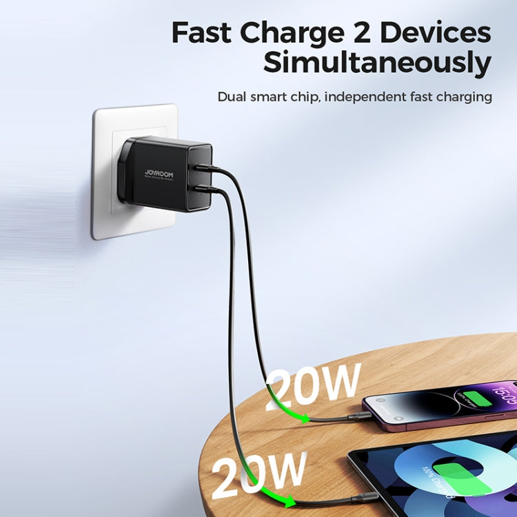 JOYROOM TCF09 40W Dual USB-C / Type-C 2PD Mini Intelligent Fast Charger(UK Plug) - USB Charger by JOYROOM | Online Shopping South Africa | PMC Jewellery