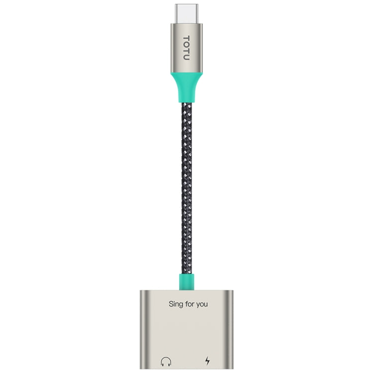 TOTU AD-6 USB-C/Type-C to Dual USB-C/Type-C Audio Adapter - Type-C Adapter by TOTUDESIGN | Online Shopping South Africa | PMC Jewellery | Buy Now Pay Later Mobicred