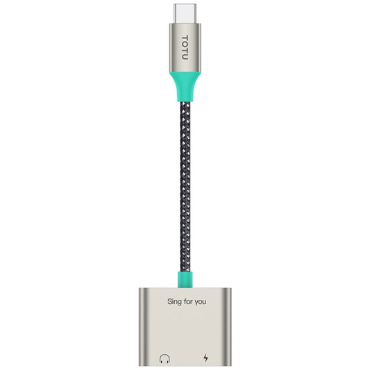 TOTU AD-6 USB-C/Type-C to Dual USB-C/Type-C Audio Adapter - Type-C Adapter by TOTUDESIGN | Online Shopping South Africa | PMC Jewellery | Buy Now Pay Later Mobicred