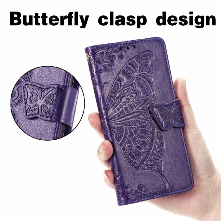 For Ulefone Note 16 Pro Butterfly Love Flower Embossed Leather Phone Case(Dark Purple) - Ulefone Cases by PMC Jewellery | Online Shopping South Africa | PMC Jewellery