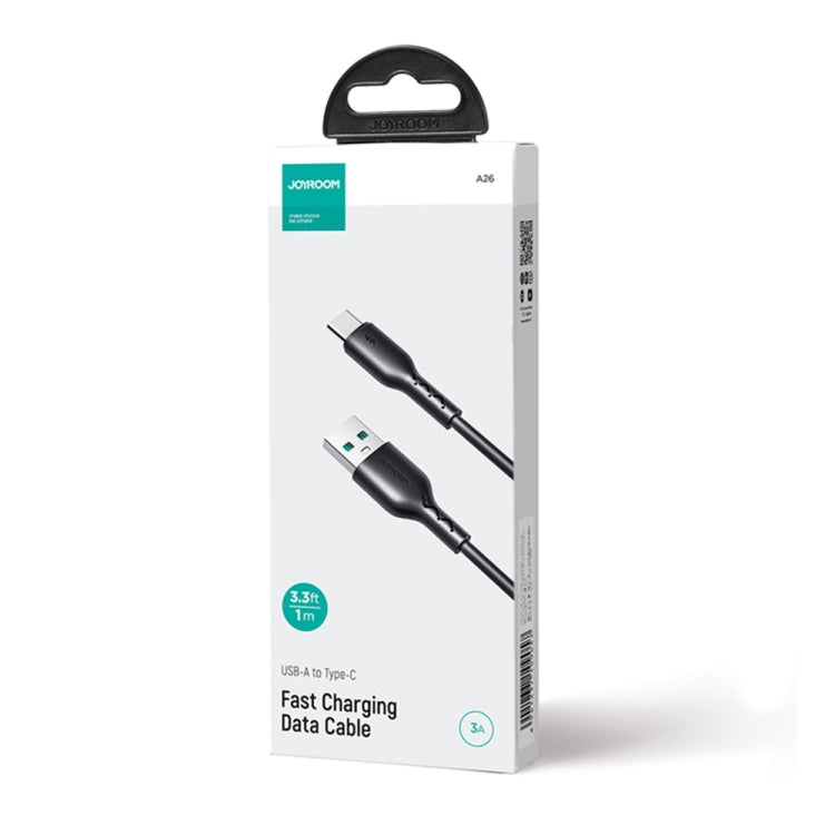 JOYROOM SA26-AC3 Flash Charge Series 3A USB to USB-C / Type-C Fast Charging Data Cable, Cable Length:1m(Black) - USB-C & Type-C Cable by JOYROOM | Online Shopping South Africa | PMC Jewellery