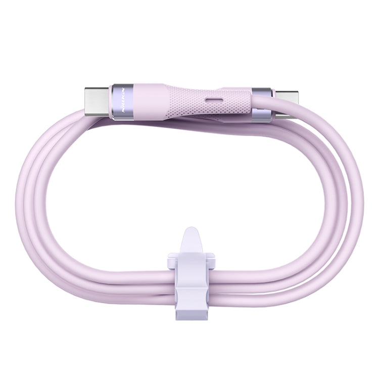 Nillkin 2.4A USB-C/Type-C to USB-C/Type-C Silicone Data Cable, Length: 1.2m(Purple) - USB-C & Type-C Cable by NILLKIN | Online Shopping South Africa | PMC Jewellery