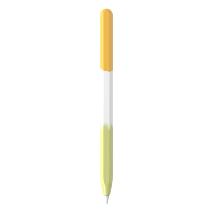 For Apple Pencil 1 LOVE MEI Rainbow Liquid Silicone Protective Pen Case(Yellow) - Pencil Accessories by LOVE MEI | Online Shopping South Africa | PMC Jewellery