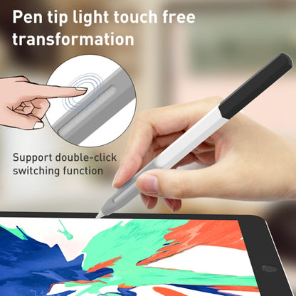 For Apple Pencil 2 LOVE MEI Rainbow Liquid Silicone Protective Pen Case(Black) - Pencil Accessories by LOVE MEI | Online Shopping South Africa | PMC Jewellery