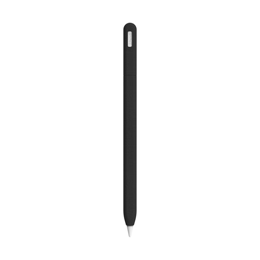 For Apple Pencil 2 LOVE MEI Frosted Leather Texture Silicone Protective Pen Case(Black) - Pencil Accessories by LOVE MEI | Online Shopping South Africa | PMC Jewellery