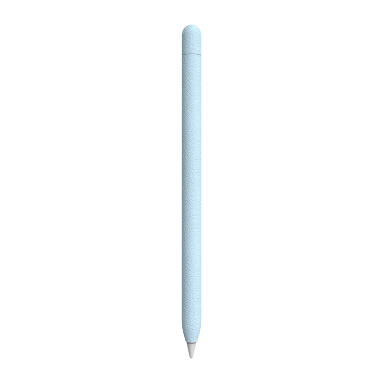 For Apple Pencil 1 LOVE MEI Frosted Leather Texture Silicone Protective Pen Case(Blue) - Pencil Accessories by LOVE MEI | Online Shopping South Africa | PMC TechLife