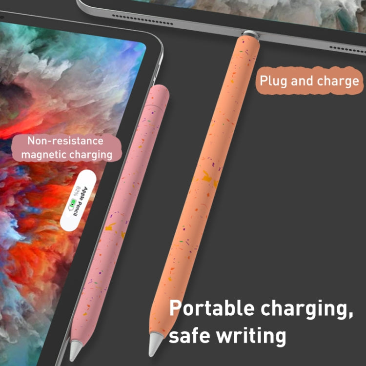 For Apple Pencil 2 LOVE MEI Luminous Silicone Protective Pen Case(Orange) - Pencil Accessories by LOVE MEI | Online Shopping South Africa | PMC Jewellery