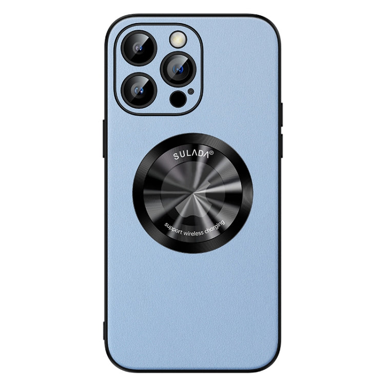 For iPhone 14 Pro SULADA Microfiber Leather MagSafe Magnetic Phone Case(Sierra Blue) - iPhone 14 Pro Cases by SULADA | Online Shopping South Africa | PMC Jewellery