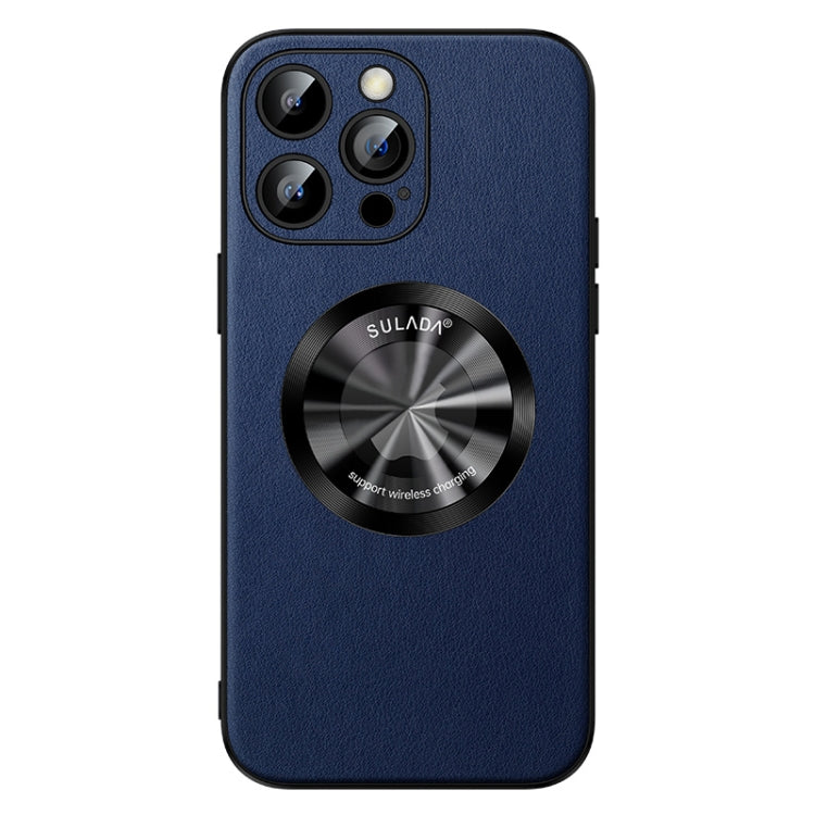 For iPhone 12 Pro SULADA Microfiber Leather MagSafe Magnetic Phone Case(Blue) - iPhone 12 / 12 Pro Cases by SULADA | Online Shopping South Africa | PMC TechLife