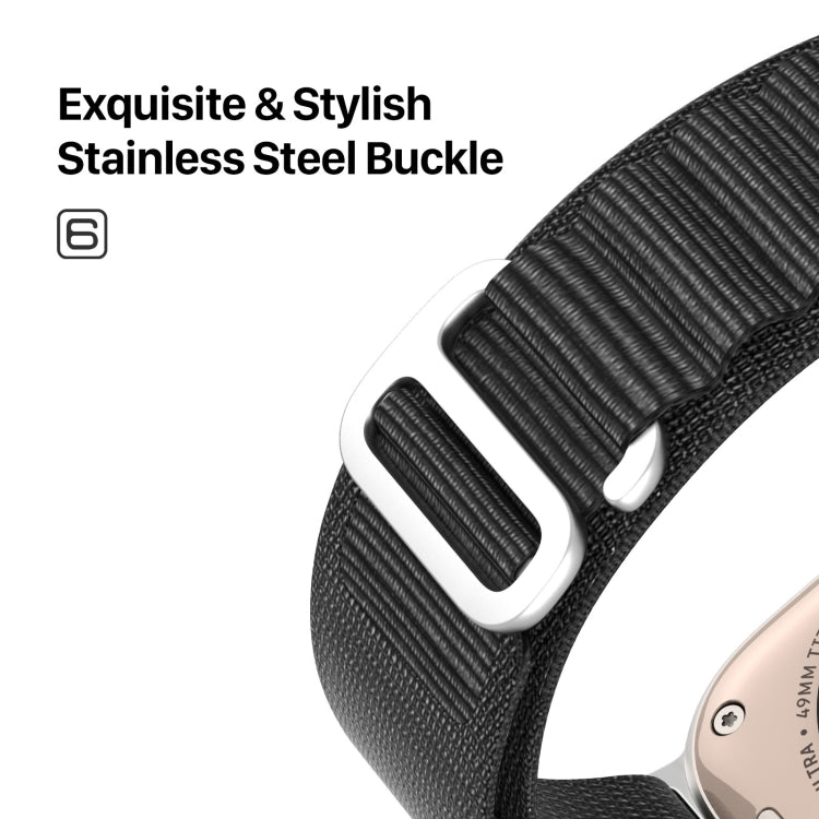 For Apple Watch SE 2023 40mm DUX DUCIS GS Series Nylon Loop Watch Band(Black) - Watch Bands by DUX DUCIS | Online Shopping South Africa | PMC TechLife | Buy Now Pay Later Mobicred