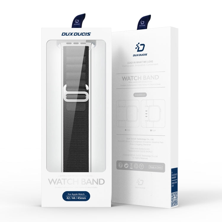 For Apple Watch SE 2023 44mm DUX DUCIS GS Series Nylon Loop Watch Band(Black) - Watch Bands by DUX DUCIS | Online Shopping South Africa | PMC TechLife | Buy Now Pay Later Mobicred