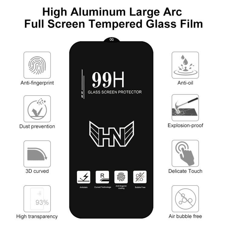 For iPhone 15 Pro 25pcs High Aluminum Large Arc Full Screen Tempered Glass Film - iPhone 15 Pro Tempered Glass by PMC TechLife | Online Shopping South Africa | PMC TechLife | Buy Now Pay Later Mobicred