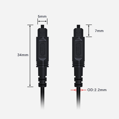 20m EMK OD2.2mm Digital Audio Optical Fiber Cable Plastic Speaker Balance Cable(White) - Audio Optical Cables by EMK | Online Shopping South Africa | PMC Jewellery