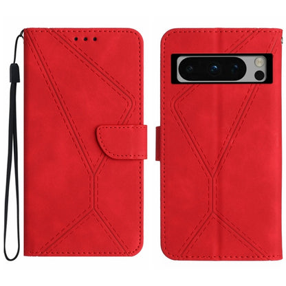 For Google Pixel 8 Pro Stitching Embossed Leather Phone Case(Red) - Google Cases by PMC Jewellery | Online Shopping South Africa | PMC Jewellery